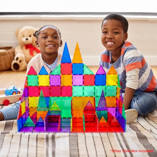 Image of PicassoTiles Magnetic Building Block Tiles Supersize Stabilizer Base Toy Large Size Magnet Tile Plate Jumbo XL Add On Durable Foundation Compatible Education Construction STEM Learning Stacking Set