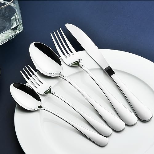 image for Stilloye 60 Piece Silverware Set for 12, Heavy Duty Stainless Steel Fl