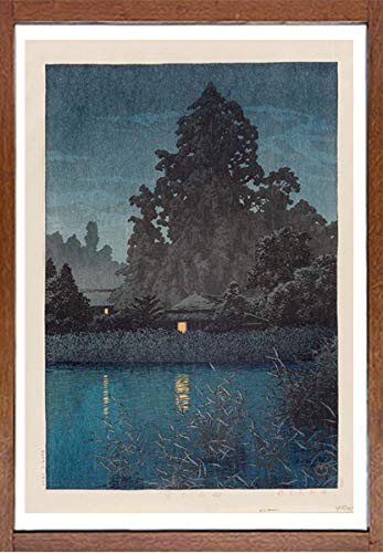Amazon.co.jp: 川瀬巴水 「雨の大宮 」 版画 大判ポスターサイズ 56