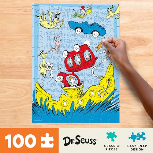 Puzzle de 100 piezas Dr. Seuss de Buffalo Games para niños de 6+ años, terminado 15 x 11 pulgadas, incluye póster miniatura 2