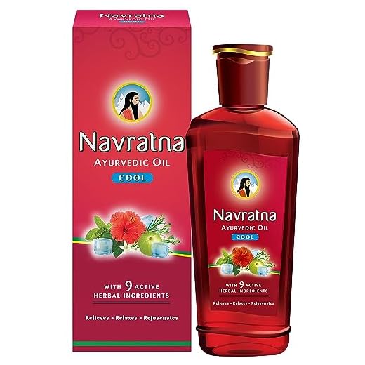 Navratna Ayurvedic cool hair oil with 9 herbal ingredients, 500ml