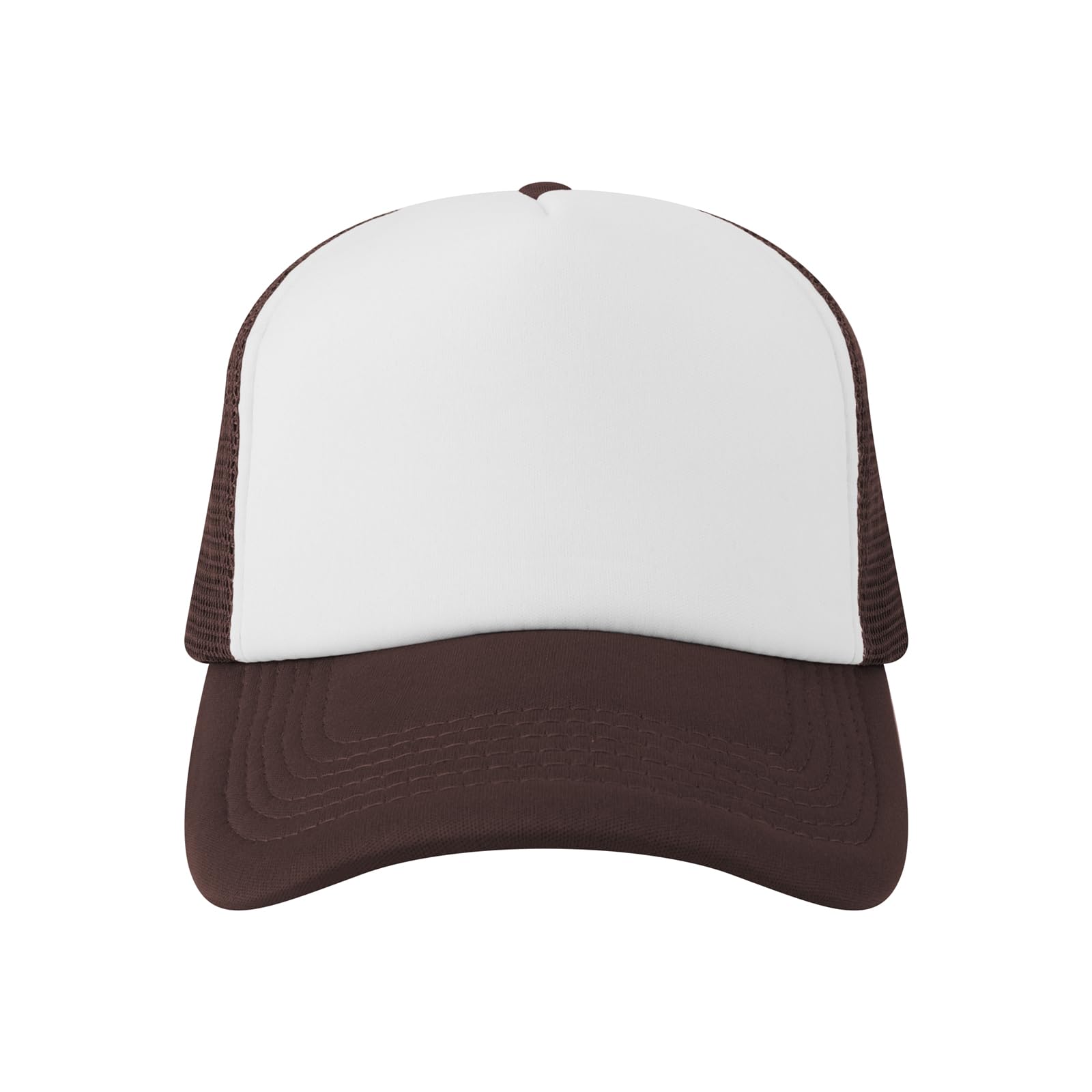 TOPTIE 5 Panel Foam Front Trucker Hat High Crown Mesh Back Snapback Cap