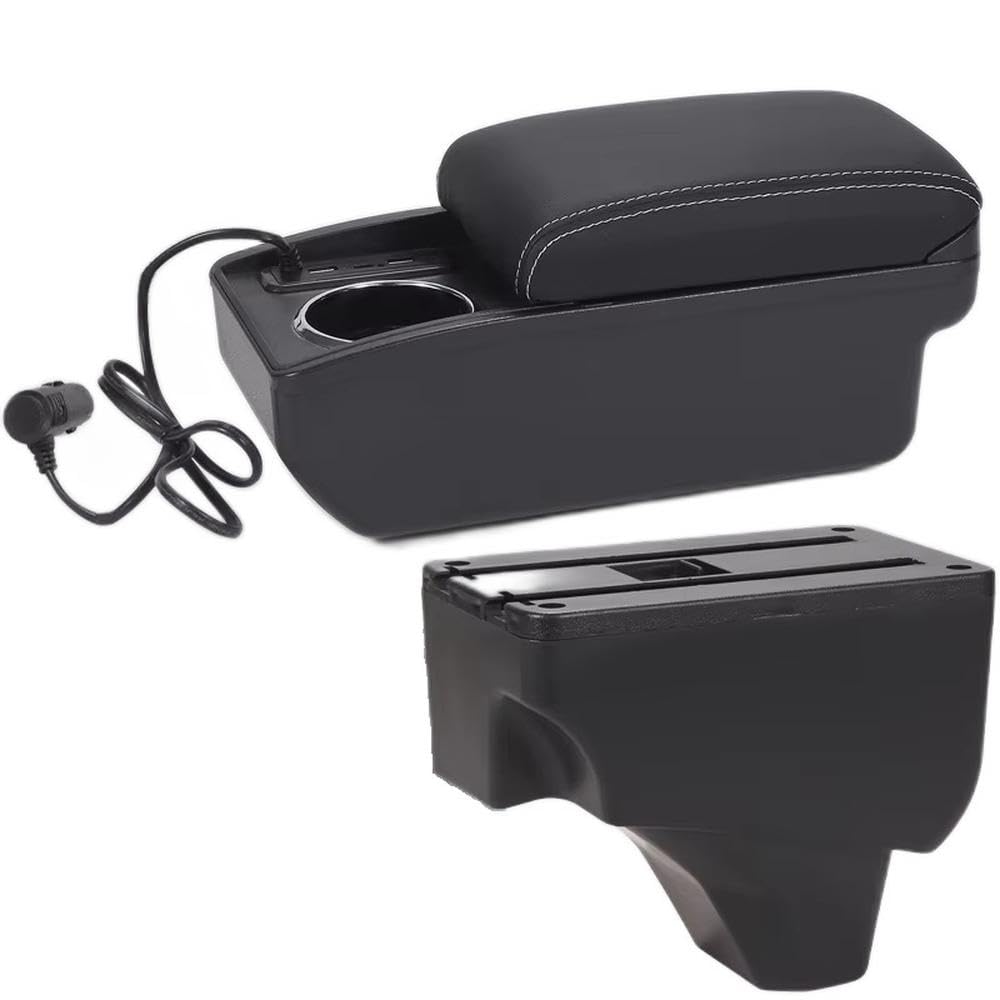 FSOZDBBPL For Peugeot 208 For Peugeot 2008 2019-2024 Car Armrest Box Storage Box Retrofit Parts Interior Parts(A3 Fast charging)