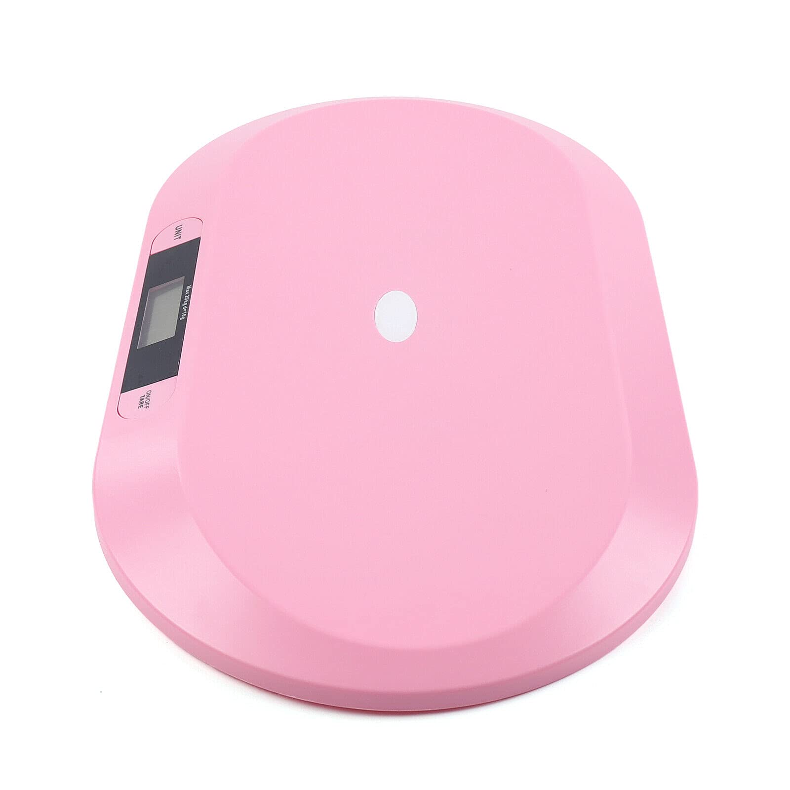 Bilancia Bambino Elettronico, Pesa Bambino con Display LCD per Neonati da 30 g a 20 kg, Segue la Crescita del Bambino, Memorizza l'Ultima Pesata, con Funzione Tare (Rosa)