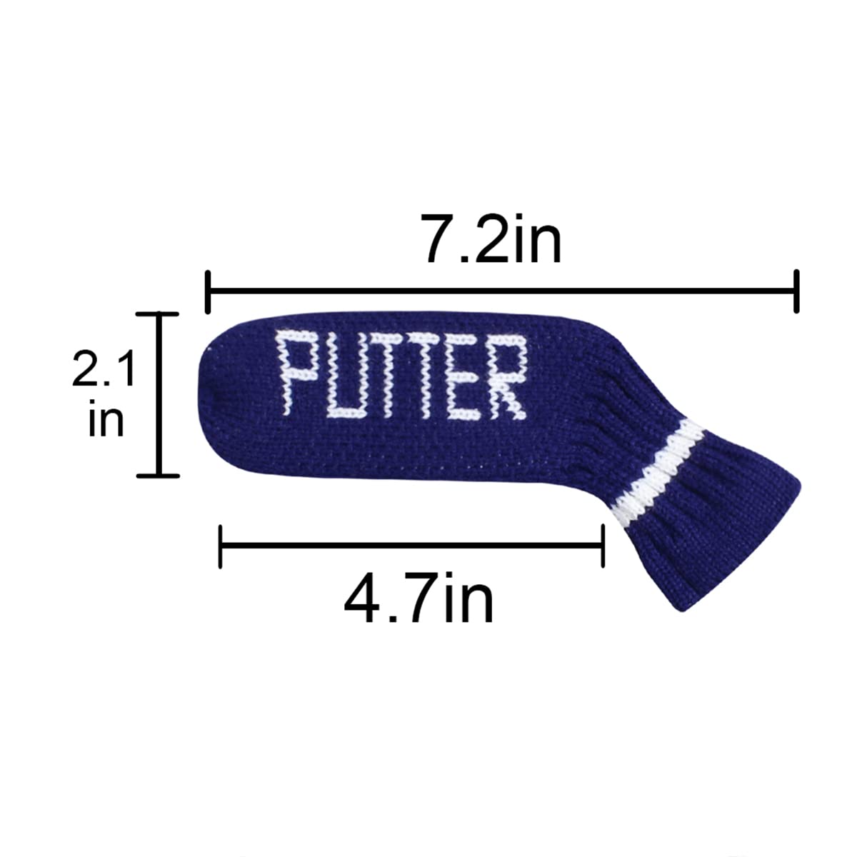 Scott Edward Knit Copertura per Putter da Golf Confezione da 1 Pezzo Doppio Strato Adatta per Putter a Lama Carina e Morbida