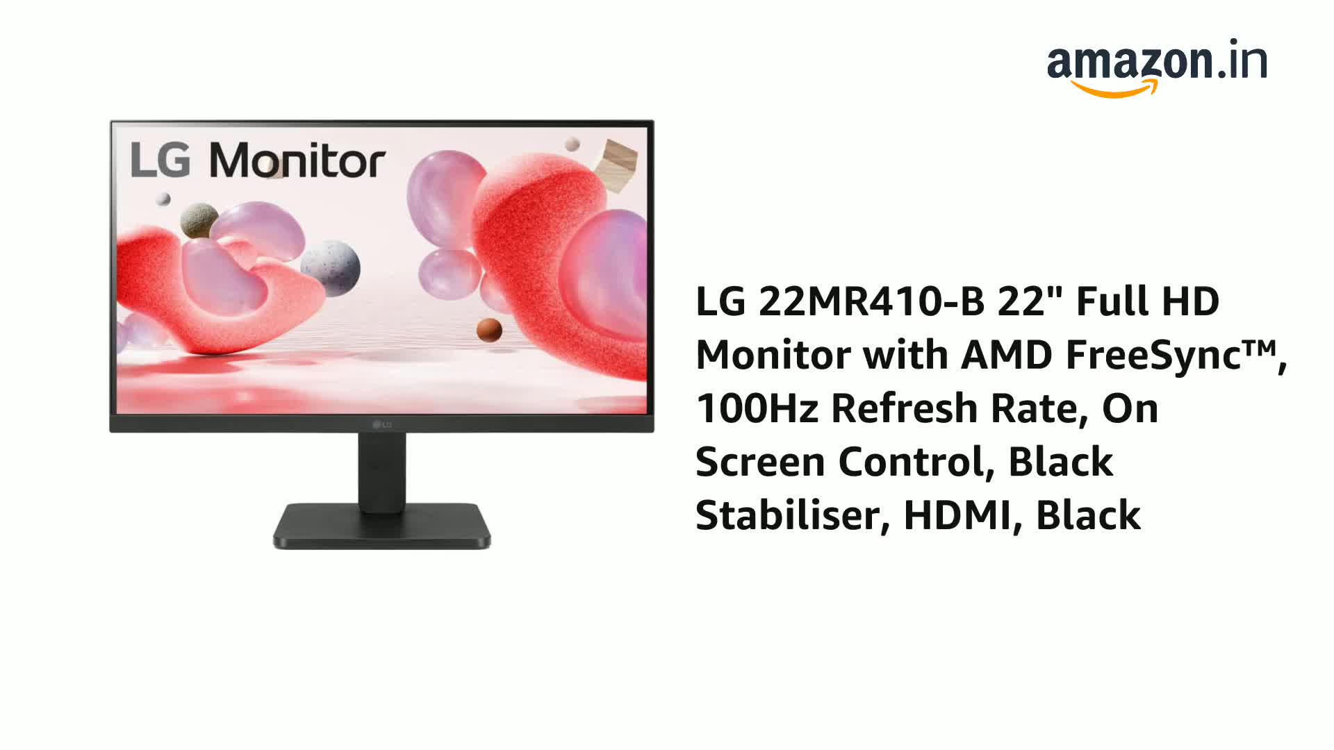LG 22MR410-B 22 InchesFull HD Monitor With AMD FreesyncÂ™, 100Hz