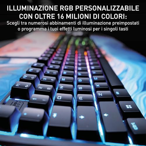 XTRFY MX 3.1, Tastiera da gaming meccanica, Layout per la Francia (AZERTY), Illuminazione RGB, Alloggiamento in alluminio, USB-A, Interruttori MX2A BROWN, colore nero - Tastiera gaming - Immagine 5