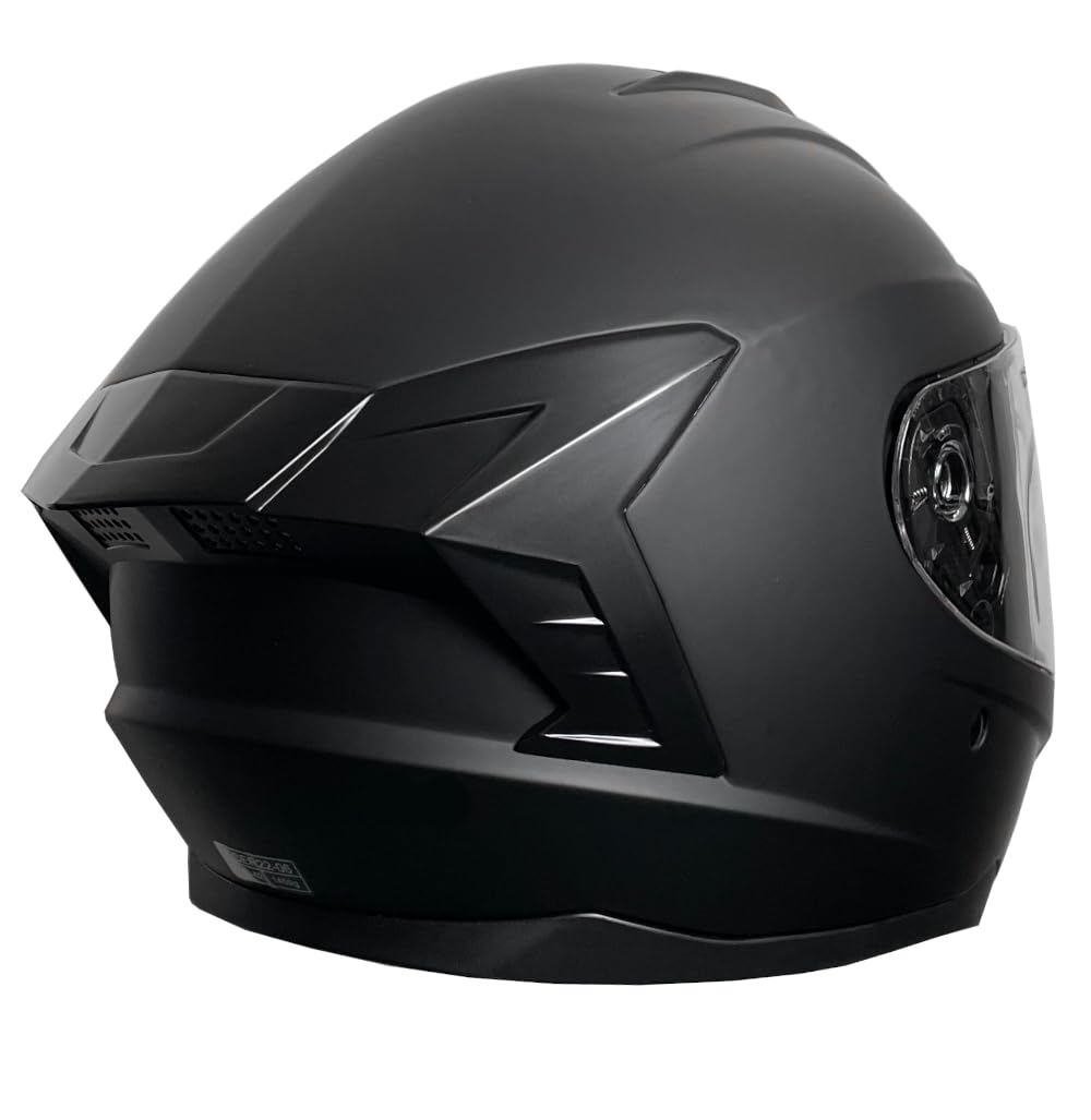 Integralhelm Helm Motorradhelm RALLOX M72 schwarz matt Größe S M L XL
