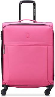 x United Colors of Benetton - BE - Maleta de cabina flexible 54 cm x 40 cm x 22 cm - 33 L - S -, rosa, large