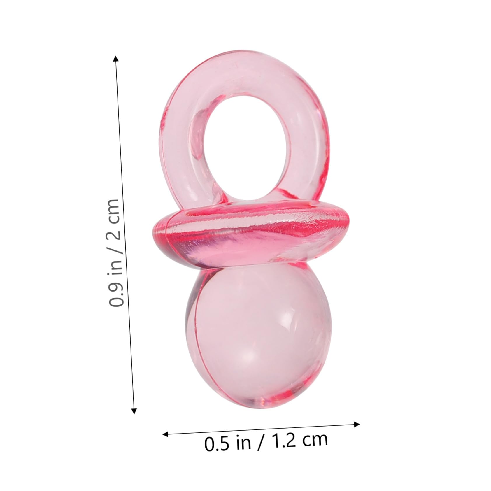 ORFOFE Shower Party Favors 100pcs Acrylic Mini Pacifiers Toddler Shower Decor