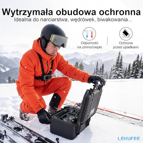 Lekufee Wodoodporny futerał dla DJI Osmo Action 6,DJI Osmo Action 5 Pro/4/3 i Akcesoriów (Tylko Etui)