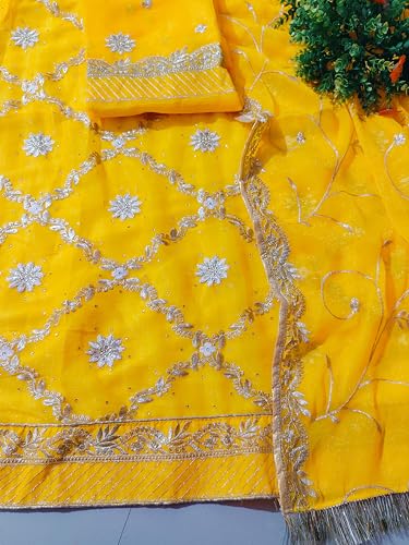Image of Heavy Embroidery Work Semi Stitched Shimmer Silk Rajputi Poshak For Women Rajasthani Lehenga Choli