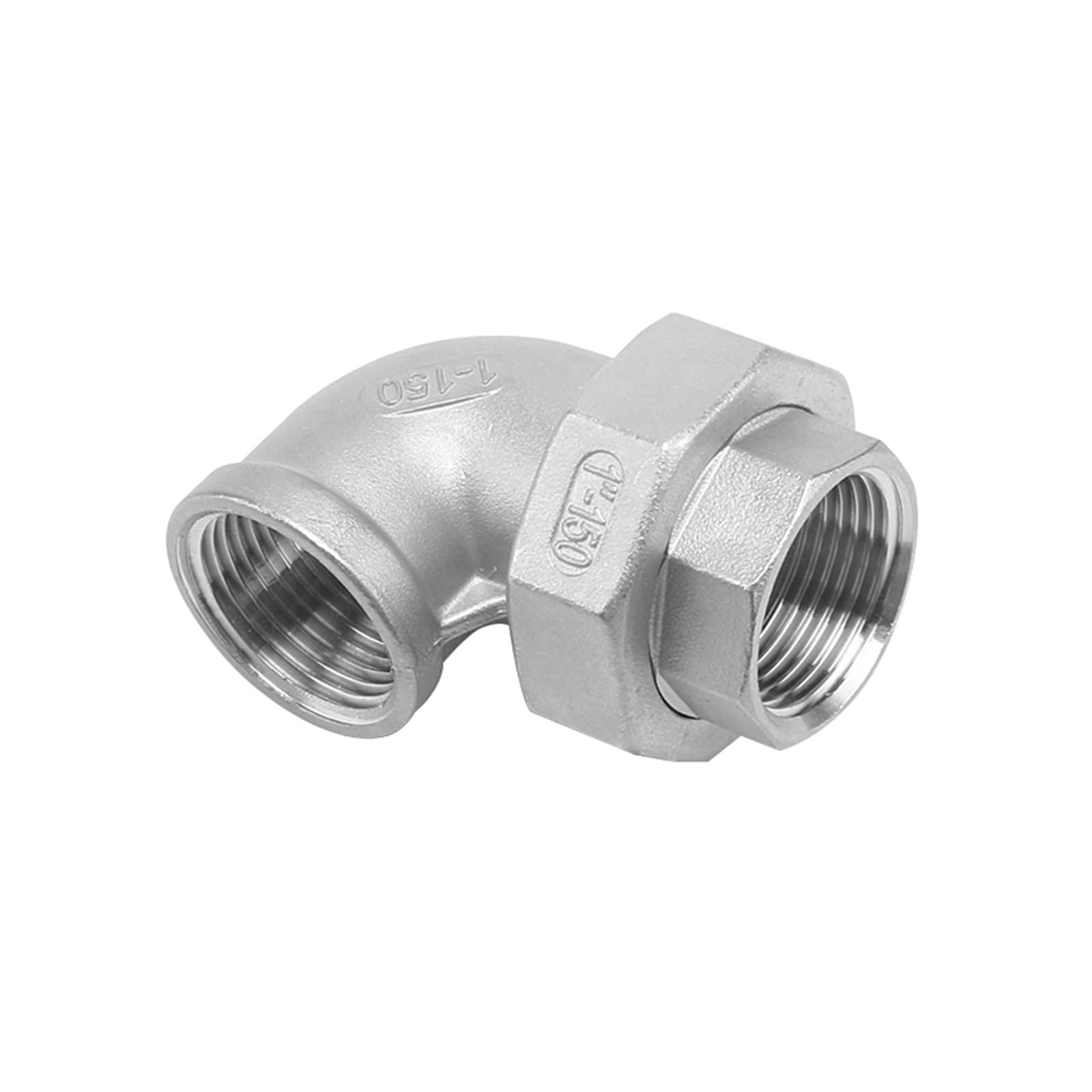 IOFIT 1/4" 3/8" 1/2" 3/4" 1" Femmina e Femmina Gomito a 90 Gradi BSP Filettatura Giunto Giunto Unione Connettore Raccordo for Tubo (Size : 1-1/2")