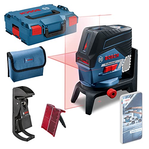 Bosch Professional Sistema 12V Nivel Láser GCL 2-50 C (sin batería ni cargador, láser rojo, interior, con función aplicación, soporte, pinza, alcance visible: hasta 20 m, L-BOXX)
