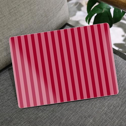 Image of MEEgoodo for M5 /M4 /M3 /M2 MacBook Air 15 inch Case 2026 2025 2024 2023, Case Fit Model (A3448 /A3241 /A3114 /A2941) for MacBook Air 15.3 inch, Red&Pink Stripe
