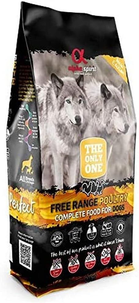 Alpha The Only One Canine Adult Aves DE Corral 12KG, Negro, Mediano