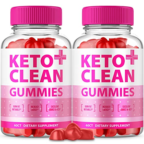 (2 Pack) Keto Clean Gummies - Advanced Formula Vegan Keto Gummies Keto Clean Plus ACV Gummies Clean Gummies with Apple Cider Vinegar, Beet Root Juice Vitamin B12, Pomegranate Keto AVC (120 Gummies)