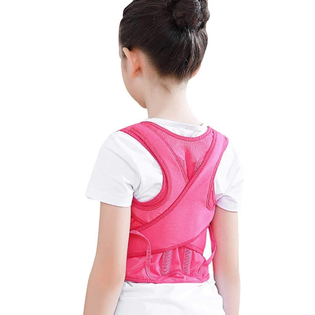 Back Posture Corrector Therapy Corset Spine Support Belt Lumbar Correction Bandage for Men Women Adult Children(Blue)