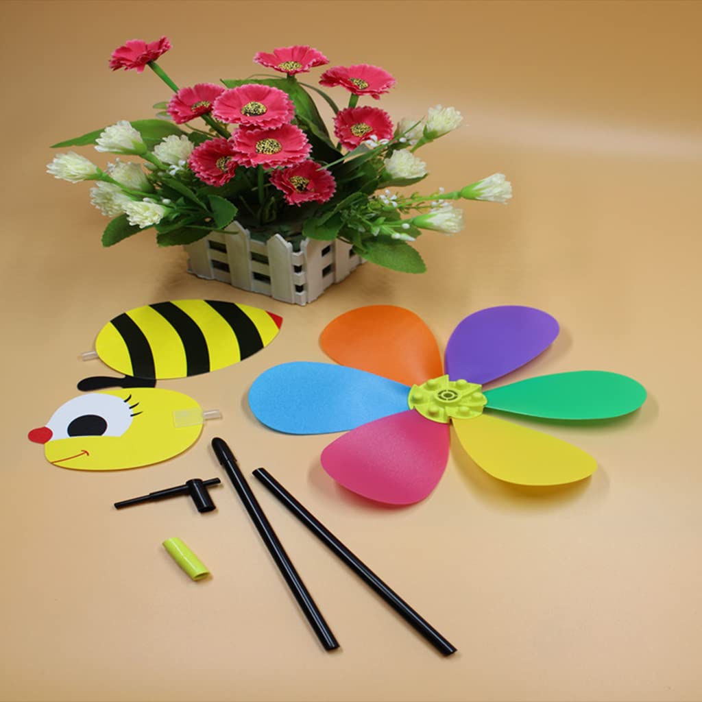 SAZ DEKOR® Rainbow Honeybee Shaped Windmill Wind Wheel Colorful Garden Outdoor Decoration DIY|Home Items for Living Room, Home & Garden, Home Product, Flower Planters for Home-Office-Lawns|-image-38