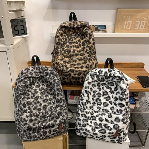 Sac à dos peluche léopard Y2K grande capacité pour ne plus manquer de place - 7