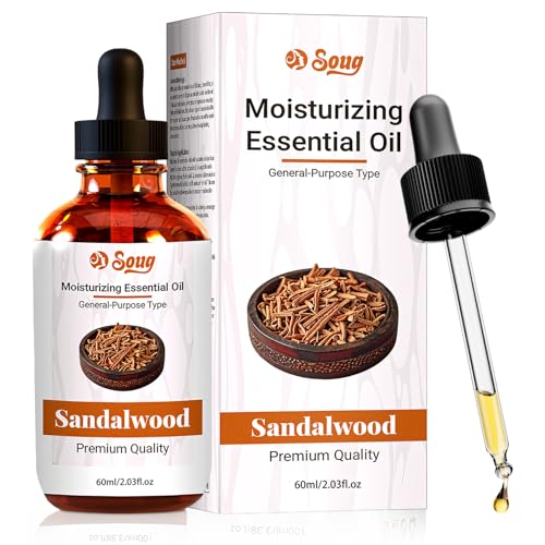 60ml Aceite Esencial de Sándalo,Nutrir el Cabello y la Piel