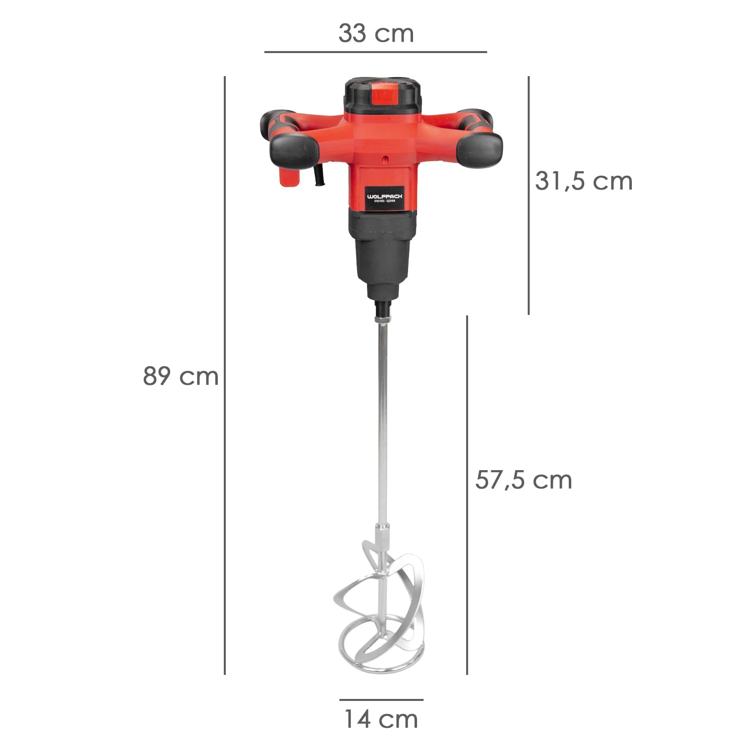 WOLFPACK LINEA PROFESIONAL Mezclador Electrico 1800 Watt 6 Velocidades Con Variador de Potencia
