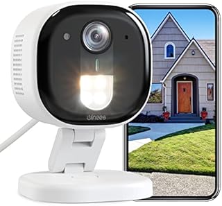 2K Security Camera Outdoor, Winees 4MP WiFi Camera Indoor with 4CCT Spotlight, Home Surveillance Camera with Waterproof, Color Night Vision, Siren Alarm, Human/Pet/Motion Detection