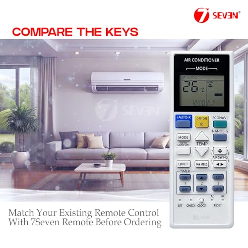 Image of 7SEVEN Compatible for Panasonic AC Remote Original 157 Inverter Model 1 1.5 2 Ton Split or Window Air Conditioner