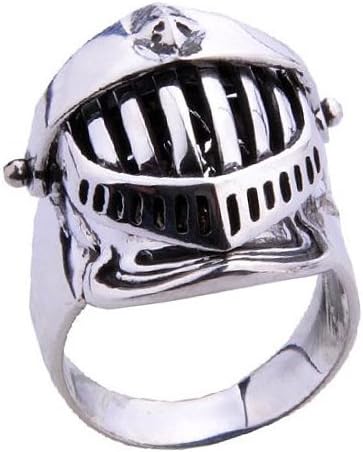 Thai .925 Silver Samurai Ring for Men's Fashion Warrior Armor Cool Jewelry-Size 8