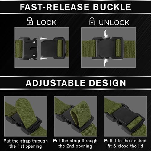 Image of TECEUM Tactical Belt - Heavy-Duty & Quick Release - Military, Work, Rigger, Duty & Utility Belt for Men
