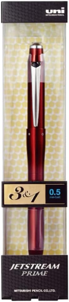 三菱鉛筆 Mitsubishi Pencil MSXE4500005D65 Multifunction Pen Jetstream Prime 3&1 0.5 Dark Bordeaux Easy Writing