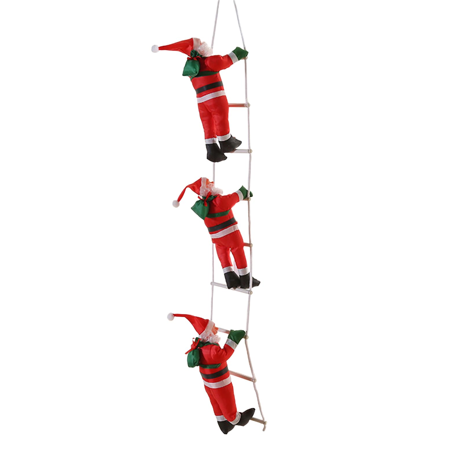 Tsophreniq Santa Climbing Ladder Decor Ladder Rope Climbing Santa Christmas Tree Curtain Decor Pendant Shopping Mall