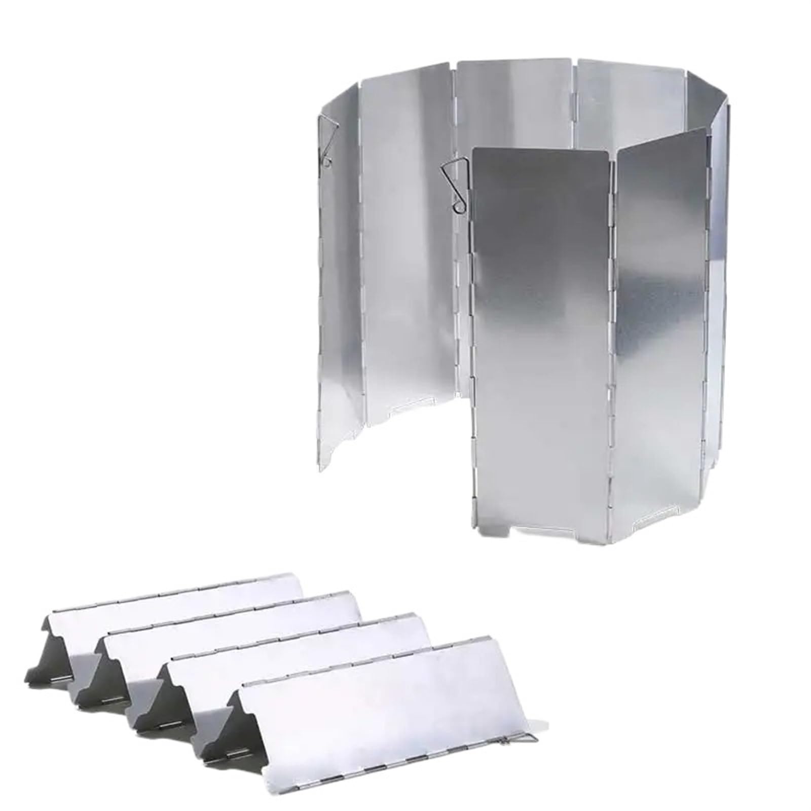 Parabrezza for fornello da campeggio in lega di alluminio | 8, 10, 12, 14, 16 pezzi: cucina for picnic da campeggio all'aperto(Standard 14 Piece)