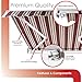 ADVANING Luxury Series, 14'x10' Electric Retractable Awning, Premium Quality Fully Assembled UV+ Sun Shade Canopy, Brick Red Stripes, EA1410-A430H2