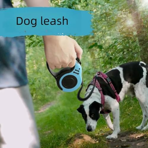 Ausziehbare Hundeleine,Ausziehbare Leine für Hunde,Rollleine Hundeleine 5m,Hundeleine Ausziehbar mit Anti-Rutsch Griff,Ausziehleine Hund,Für kleine und mittlere Hunde unter 15kg,Blau