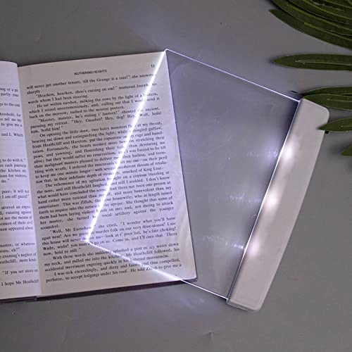 Juesi Flat Book Light For Reading In Bed At Night Clear Led Book Full Page Light Illuminator Panel Plate Lamp Board Wireless thumb #6