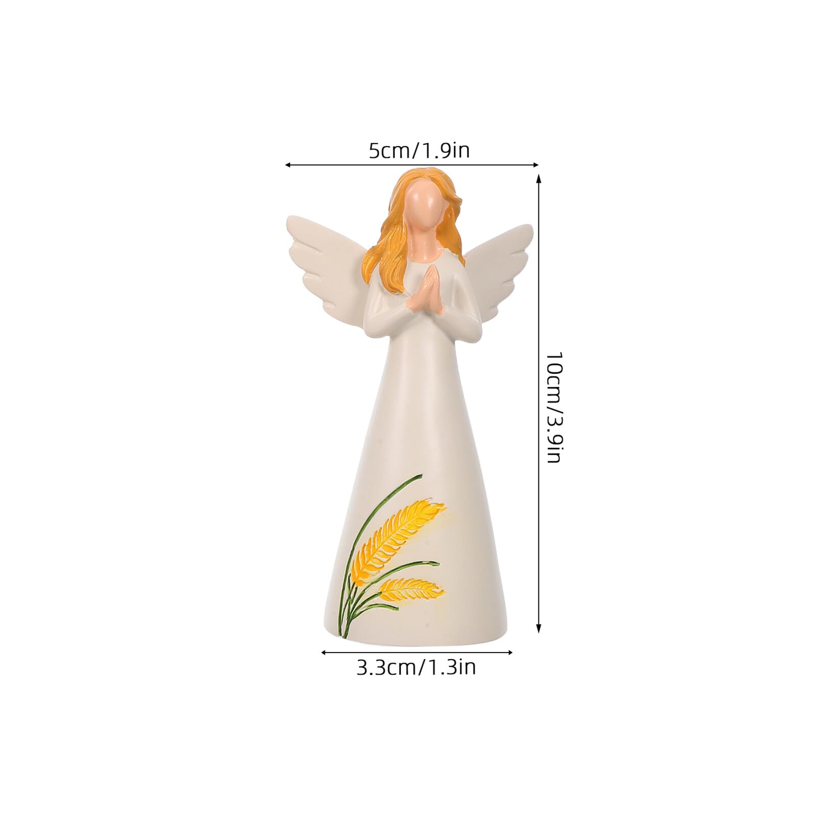 LIFKOME 3 Piezas Figuras Ángel Navidad Resina Cherub Corazón con Alas Escultura Guardián Inspiración Decoración Hogar Estante Beige