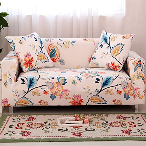 HOTNIU 1-Piece Stretch Sofa Couch Covers - Spandex Printed Loveseat Couch Slipcover