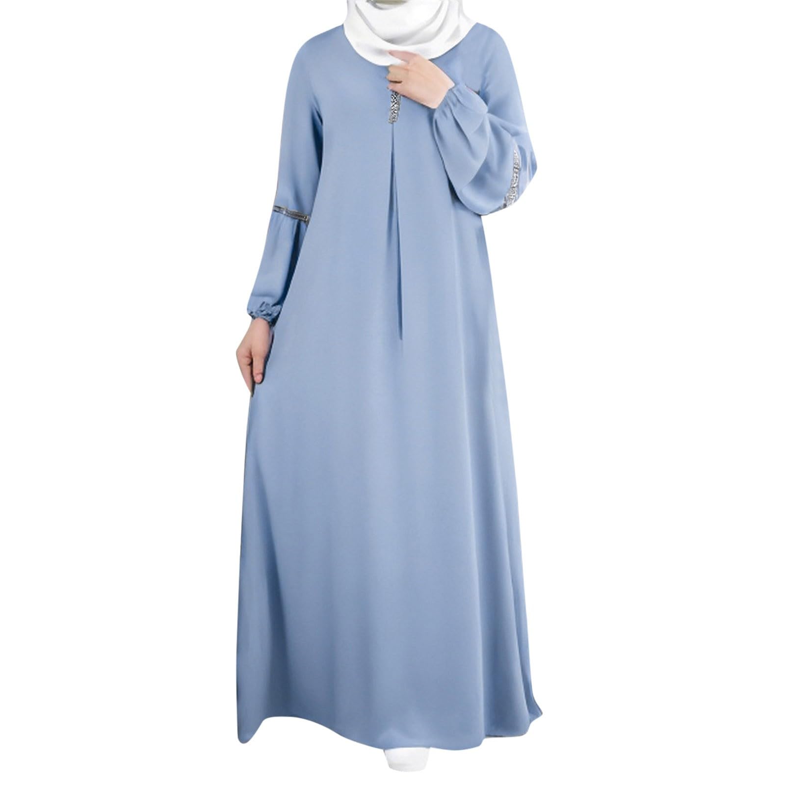 Abaya - Vestito da preghiera donna, turco, tinta unita, musulmano, con Hijab, Khimar, Jilbabs, taglie forti, aperto, turchia, copertura completa, caftano, morbido, modesto, costume per Ramadan #0305Y