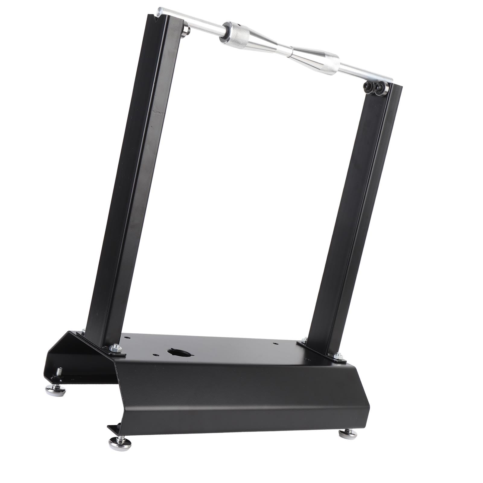 Sorandy Equilibrador de Ruedas de Motocicleta, Soporte de Equilibrio de Neumáticos de Llanta de Acero Al Carbono Resistente con Conos de Centrado Ajustables, para la Mayoría de Motocicletas y Motos