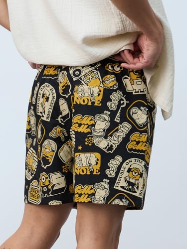 Image of The Souled Store Official Stranger Things: Hawkins Mens and Boys Regular fit Graphic Printed Cotton Green Color Men Boxer Shorts