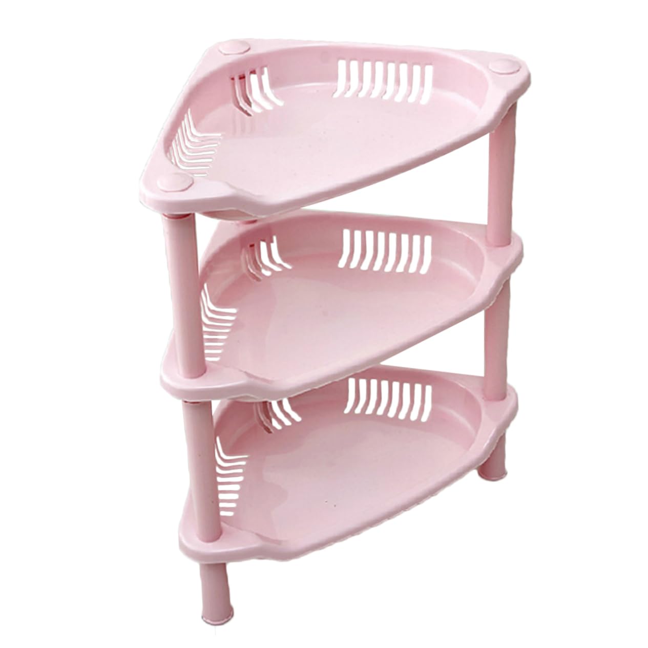 Garneck Fine Crafted Triangle Storage Rack 3-Layer Shelf for Kitchen Bath Corner Shelf Easy Assembly Random