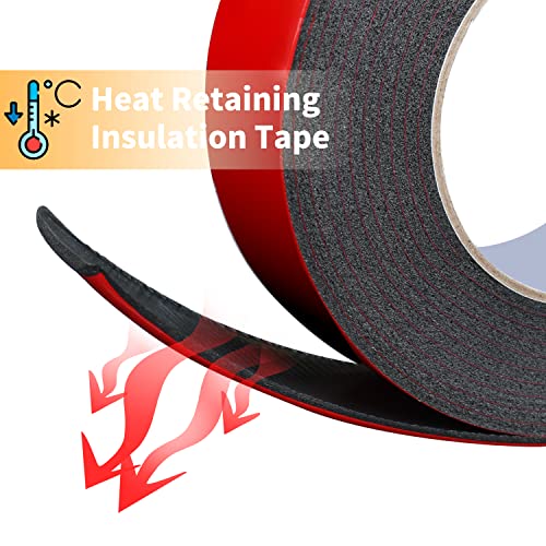 2 In X 13 Ft Pipe Insulation Tape - Sponge Rubber Foam Tape - Weather Resistant Water Pipe Wrap Tape - Foam Pipe Insulation - For Winter Water Line Winterizing Heat Preservation #TOP3