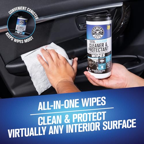 image for Chemical Guys Total Interior Cleaner & Protectant Canister Wipes, Grea