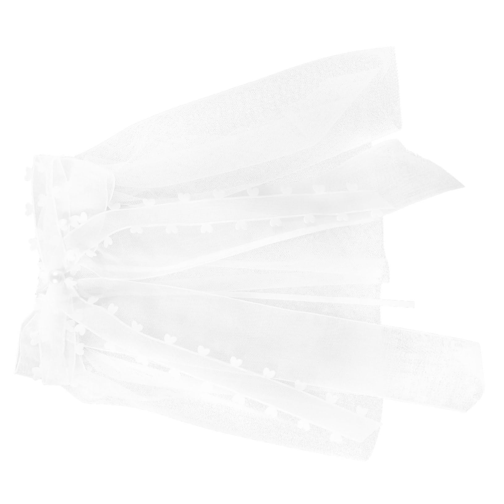 Velo da Sposa per Animali Domestici Fiocco per Gatto Copricapo Accessorio per Cane Matrimonio con Clip