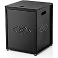 Propane Metal Tank Cover Table for Gas Fire Pits, Gas Tank Holder Storage Side Table for 20 Pound Propane Tank, 16-inch Hideaway Table with Side Handles