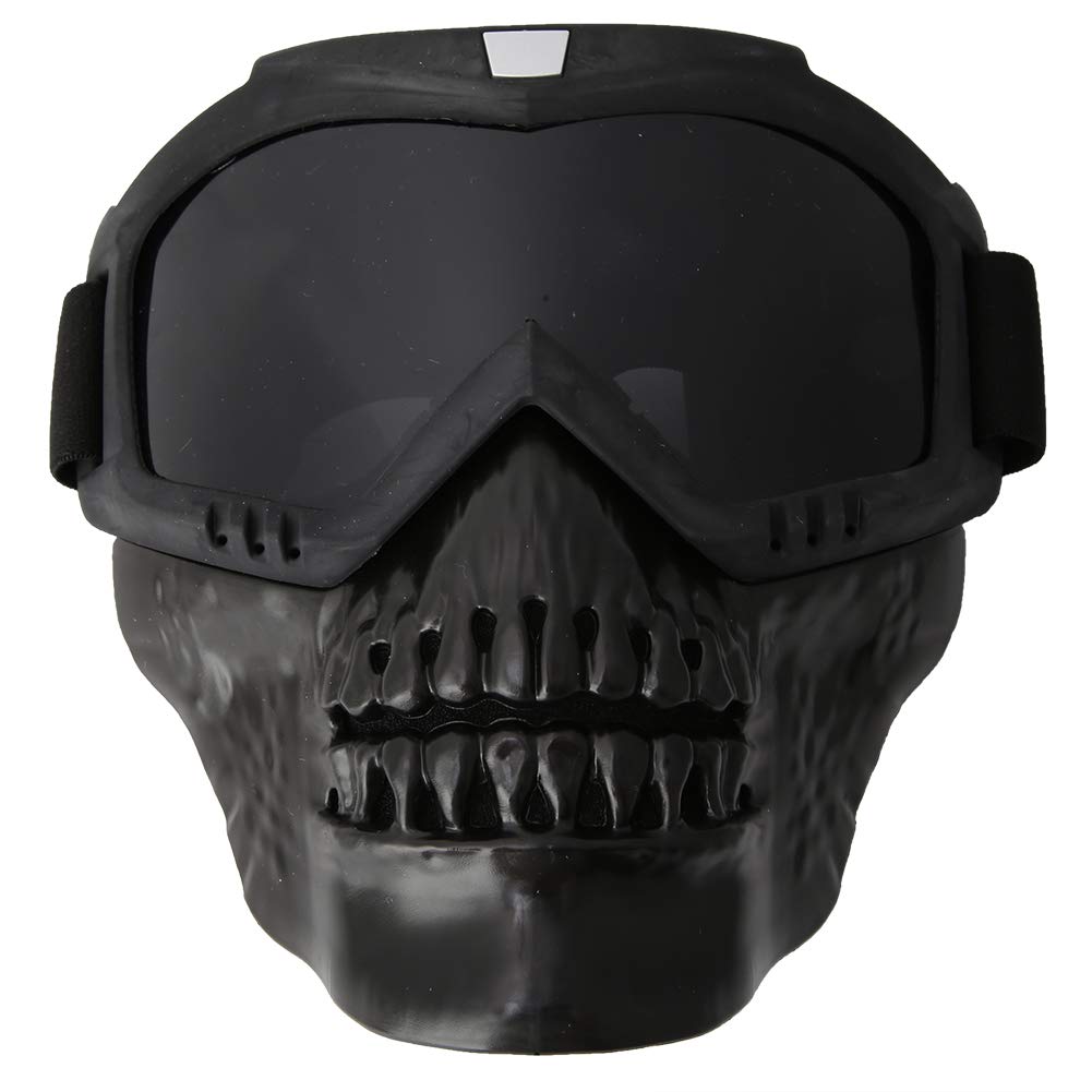 Outdoor Detachable Motorcycle, Goggles Helmet Mask Ski Sports Gafas Moto Motorbike Racing Glasses (Black)