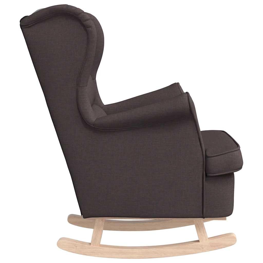 Sillón mecedora (madera maciza, 74 x 90 x 102 cm), color marrón
