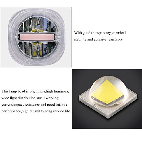 Homyl Motocicleta Feixe Alto/Baixo LED Farol Lente Do Projetor Luz Redonda - Tipo 3