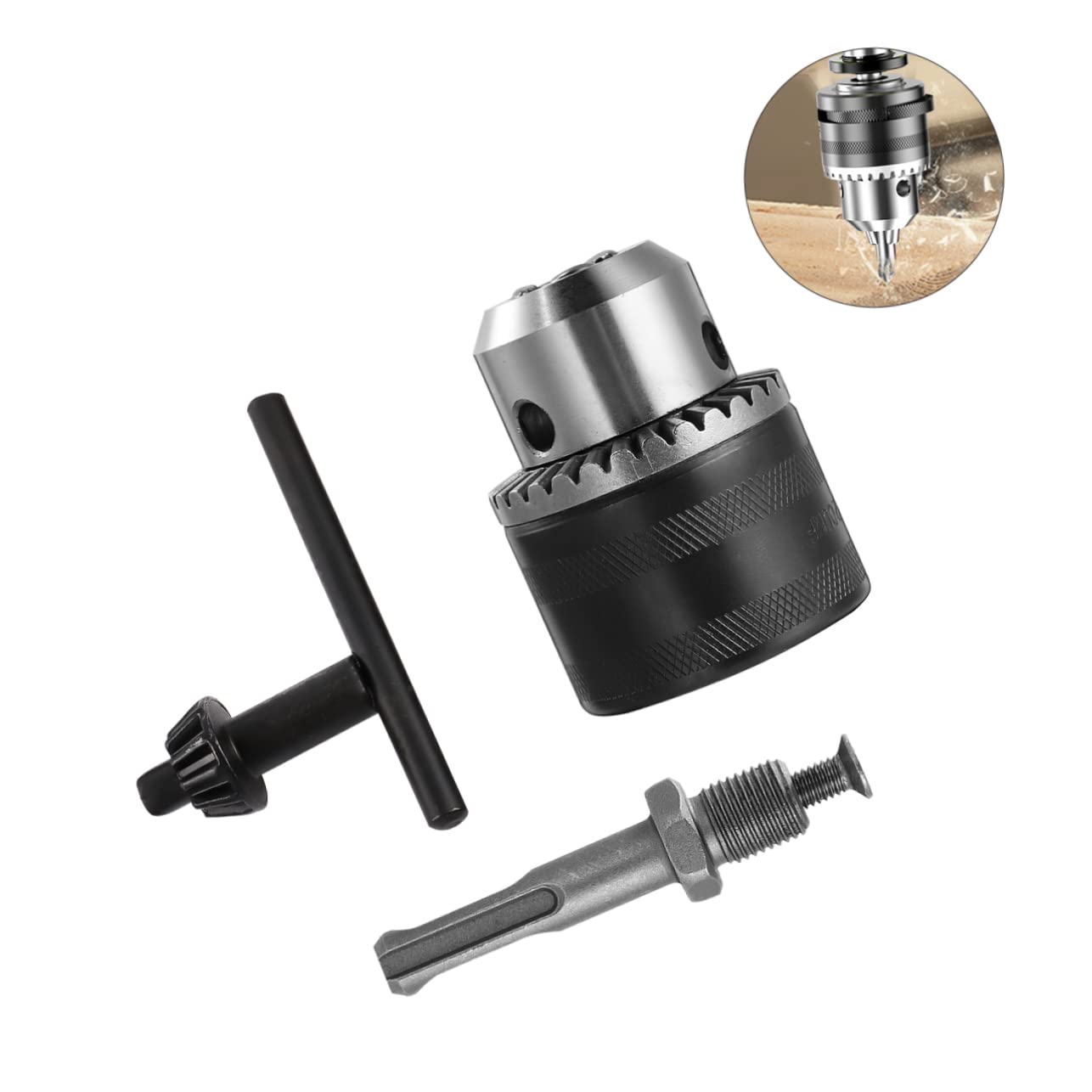 Adattatore Per Mandrino Autoserrante Con Impugnatura Rotonda Per Kit Adattatore Per Mandrino Autoserrante - 1/2-20unf